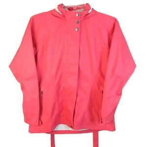 Merrell Opti-Shell Pink‎ Hooded Waterproof Rain Wind Jacket Women's Medium